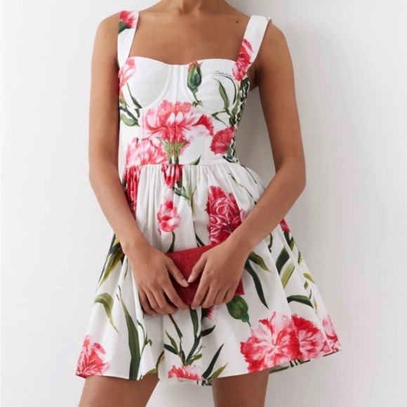 Floral Print Sweetheart Mini Dress size SMALL - Picture 2 of 10